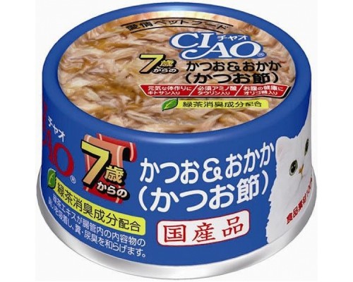 CIAO 7歲以上貓罐頭 鰹魚・柴魚  75g M-32 (3罐裝)