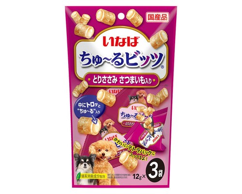Ciao 犬用雞肉紅薯流心粒粒 3小袋裝