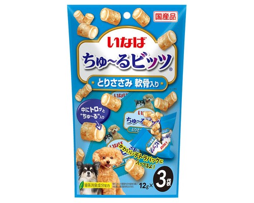 Ciao 犬用雞肉軟骨流心粒粒 3小袋裝