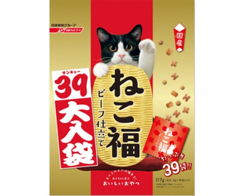 日清 貓福零食 牛肉味 大包裝39袋入