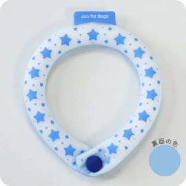2023 SUO for dogs 28°ICE 寵物用冷感頸圈 (附鈕扣) LB SIZE 水藍色 