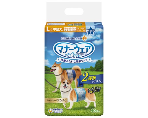 Unicharm 禮貌褲 男子用 L碼 40枚裝
