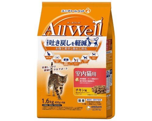AllWell 貓乾糧 雞肉口味 (含魚仔，凍乾雞胸肉粉）1.6 kg