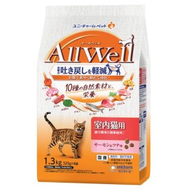AllWell 貓乾糧 10種自然素材 三文魚吞拿魚味 1.3kg