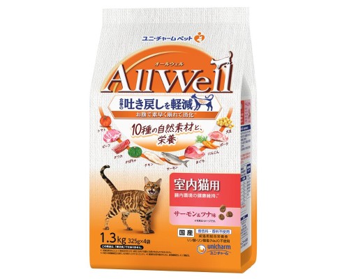 AllWell 貓乾糧 10種自然素材 三文魚吞拿魚味 1.3kg